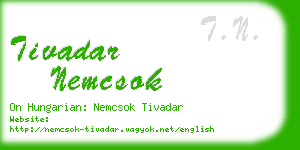 tivadar nemcsok business card